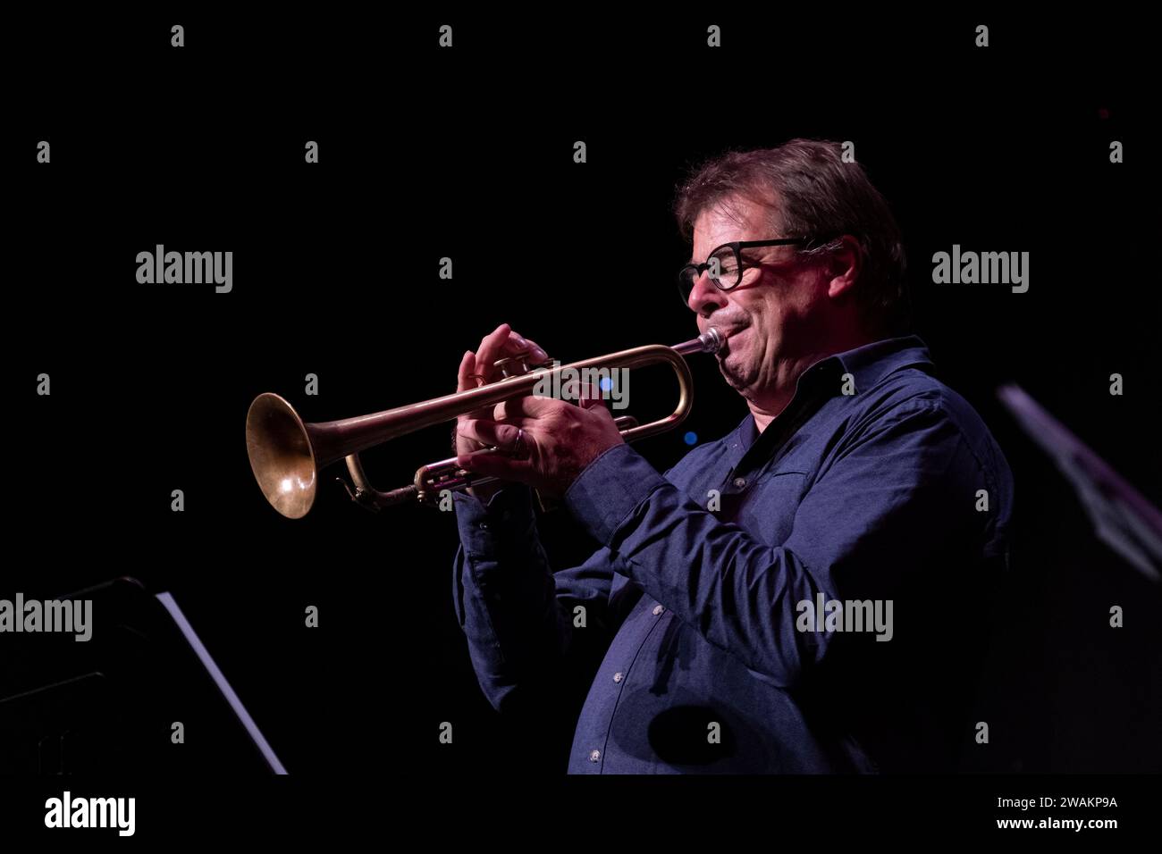 Steve Waterman plays trumpet with Ben Crosland Quintet live