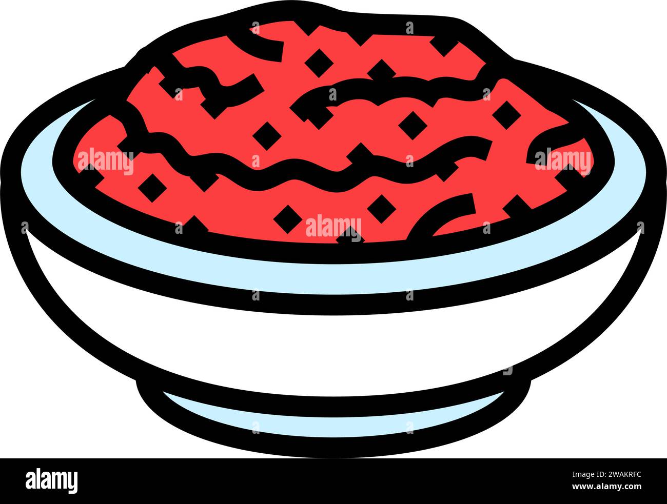 salsa mexican cuisine color icon vector illustration Stock Vector Image ...