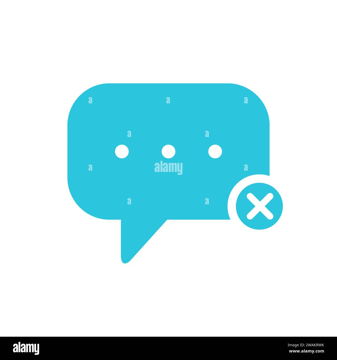 Talk message bubble. Blue icon on white background. From blue icon set. Stock Vector