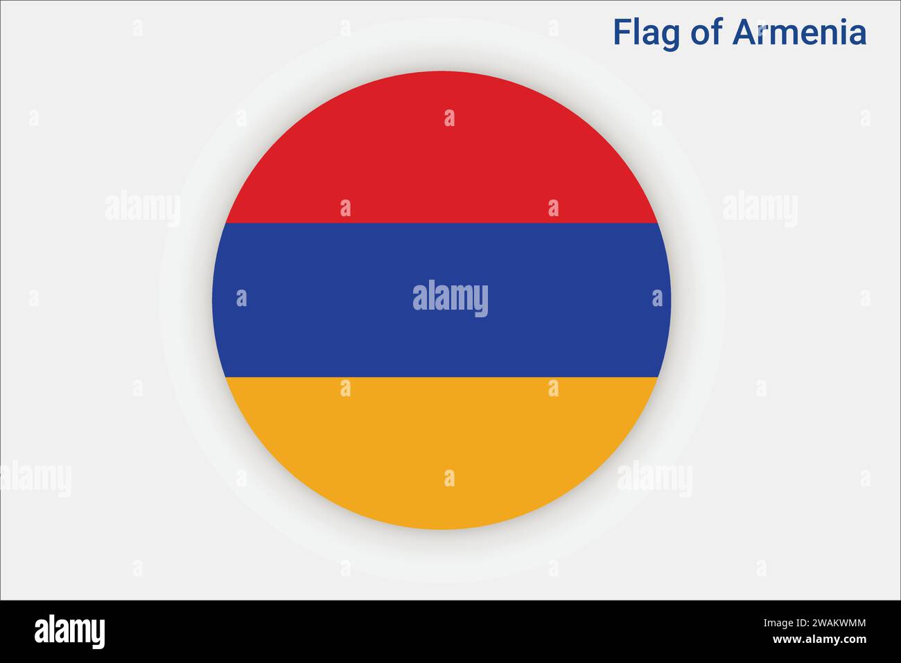 High detailed flag of Armenia. National Armenia flag. Asia. 3D illustration. Stock Vector