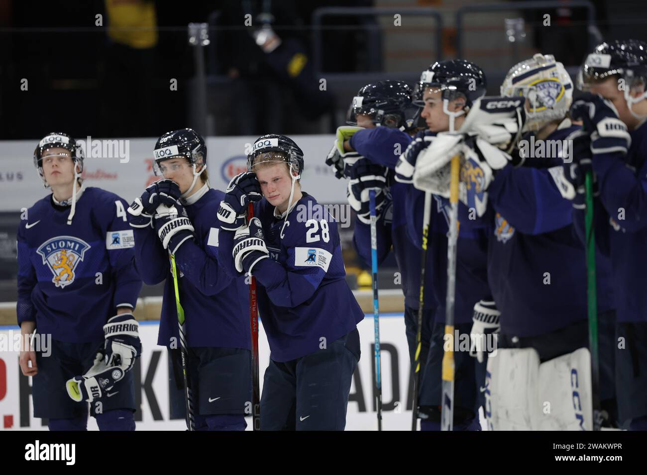 GOTHENBURG, SWEDEN 20240105Sad finnish players after the IIHF World
