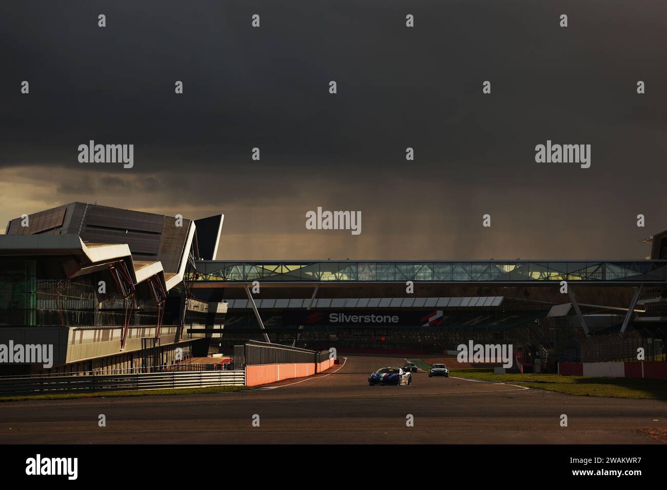 Ferrari Supercar Racing at Silverstone Circuit, Northampton Stock Photo ...
