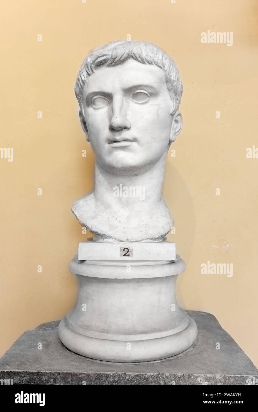 Roman Ruler Subjects Bust of the Emperor Augustus, ruler of the roman empire; Vatican museum ...
