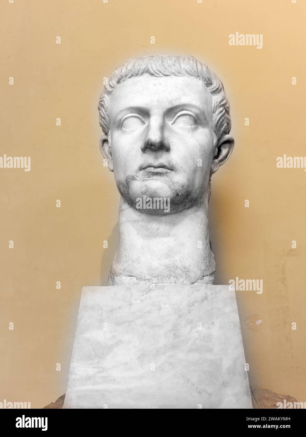 Bust of the Emperor Tiberius, ruler of the roman empire; Vatican museum ...