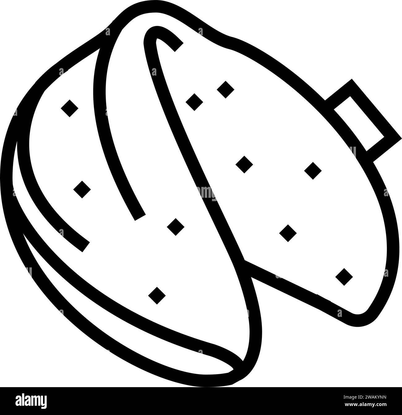 Fortune Cookie Chinese Cuisine Line Icon Vector Illustration Stock fortune-cookie-chinese-cuisine-line-icon-vector-illustration-stock