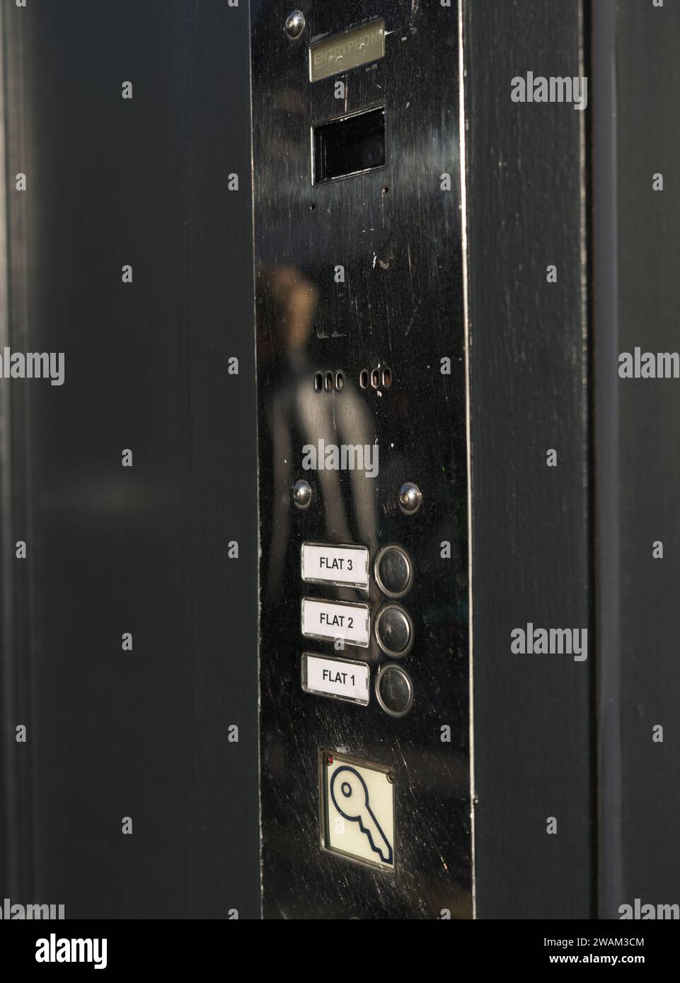 Entry buzzer to residential flats Stock Photo Alamy