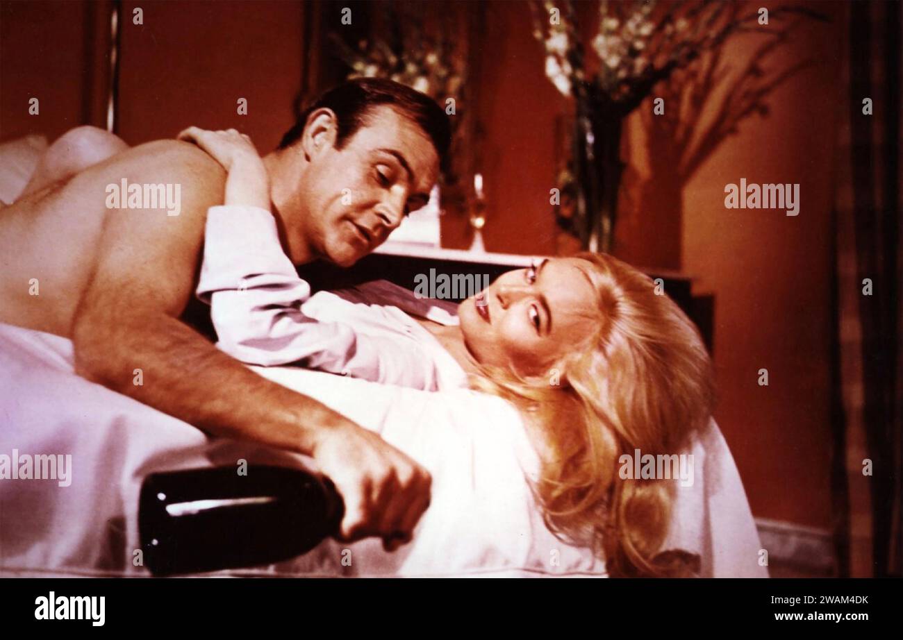 GOLDFINGER  1964 United Artists film with Shirley Eaton and Sean Connery Stock Photo