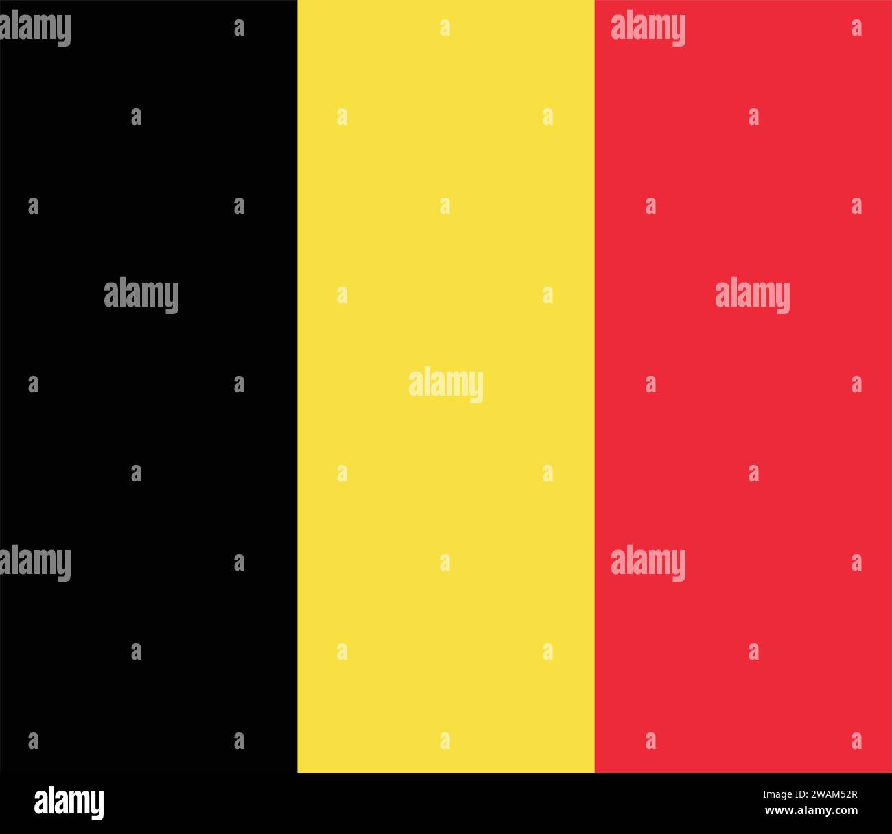 High detailed flag of Belgium. National Belgium flag. Europe. 3D illustration. Stock Vector