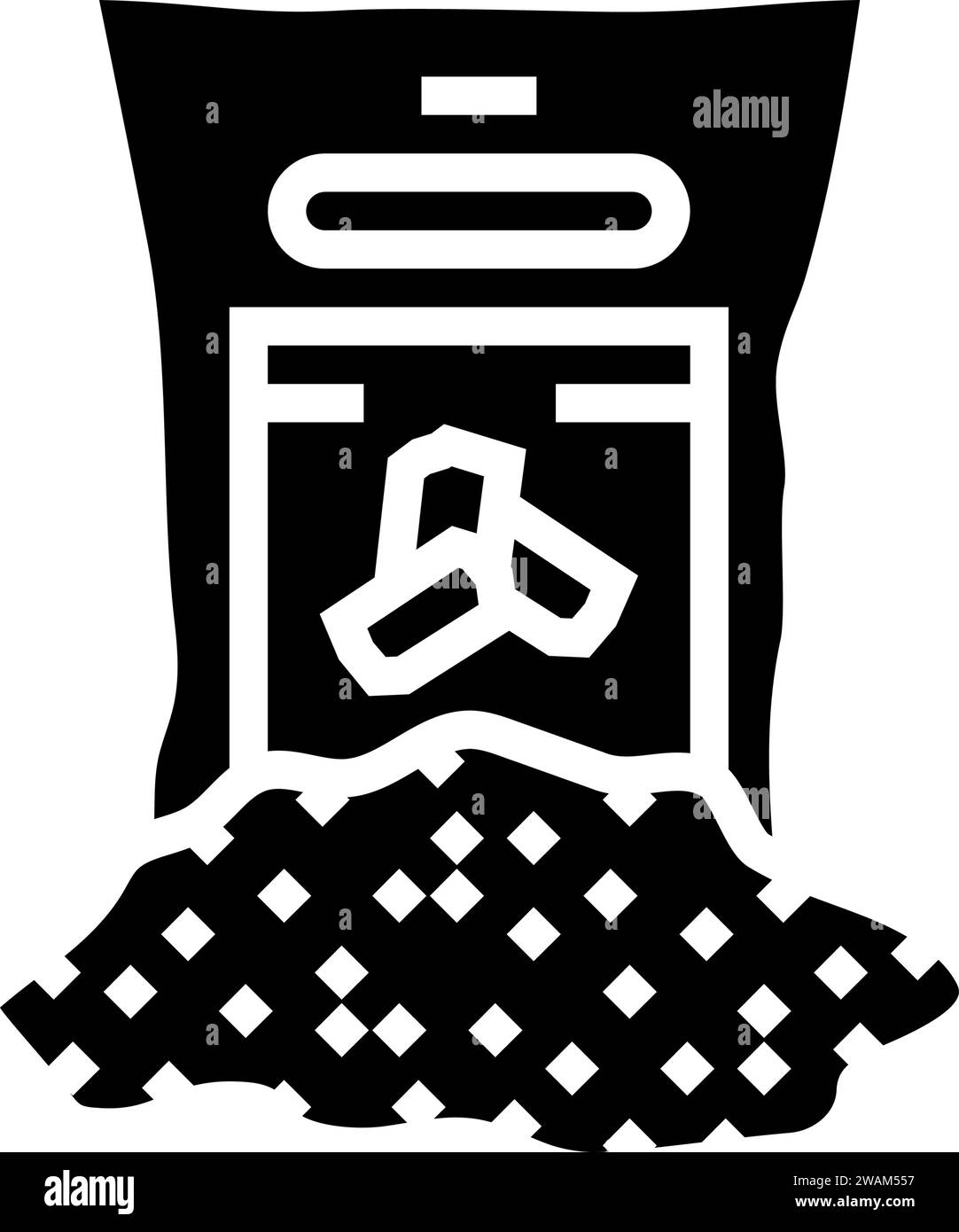 wood pellets biomass glyph icon vector illustration Stock Vector Image