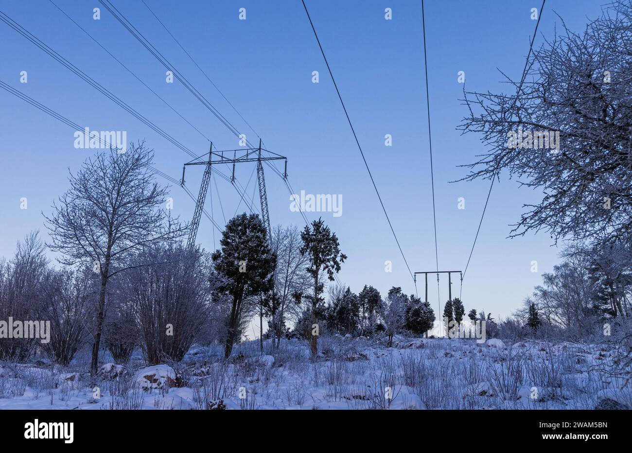 Seasonal weather, countryside just south of Mjölby, Sweden, during