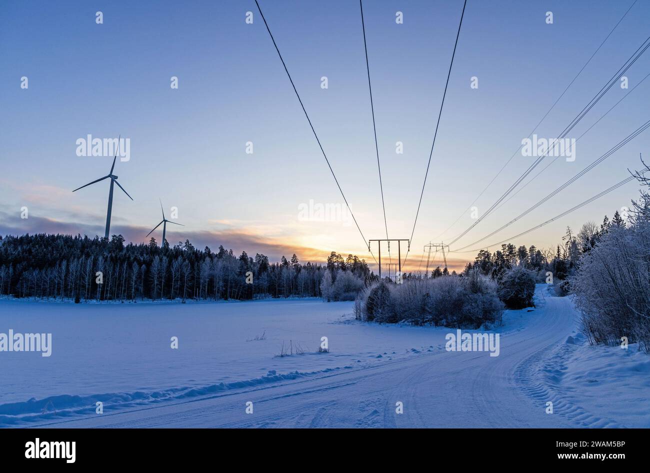 Seasonal weather, countryside just south of Mjölby, Sweden, during