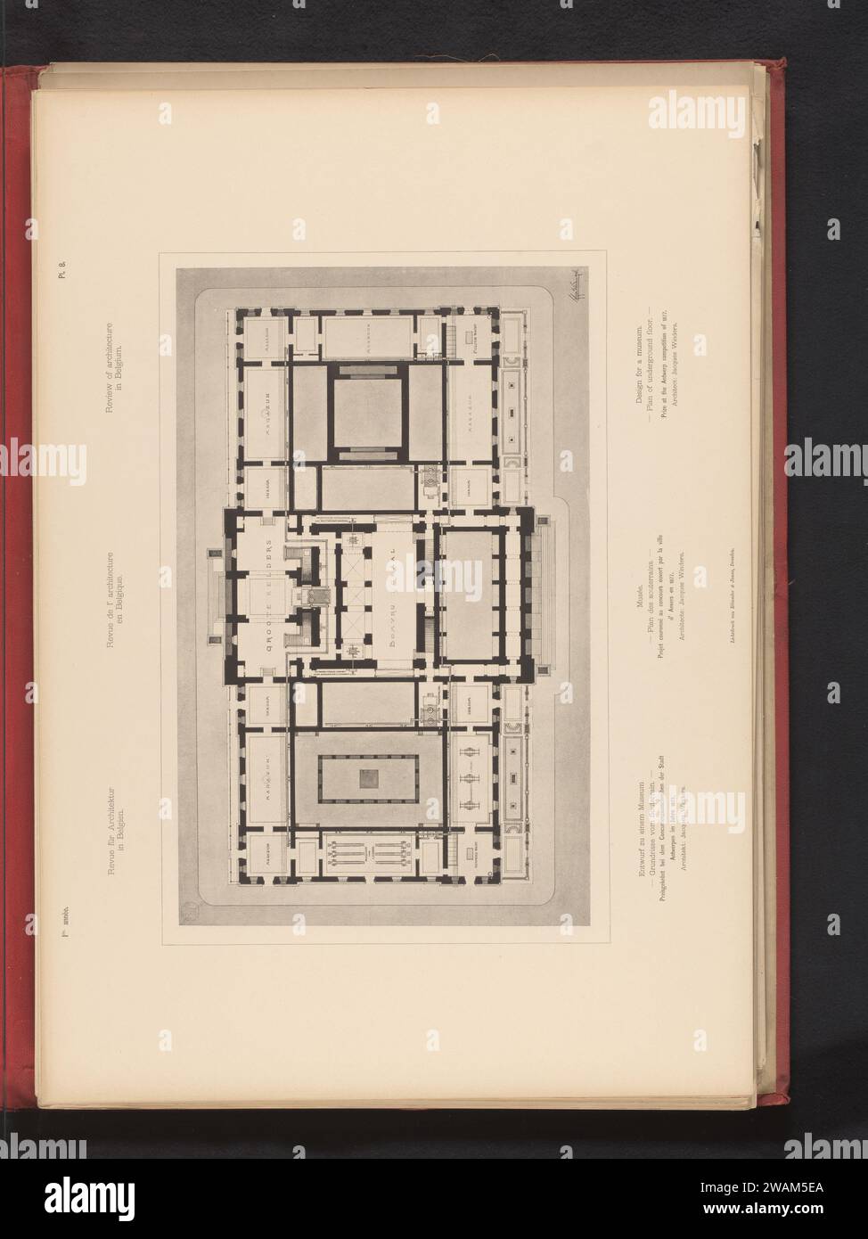 Reproduction of a map of an underground floor of a museum by Jean ...