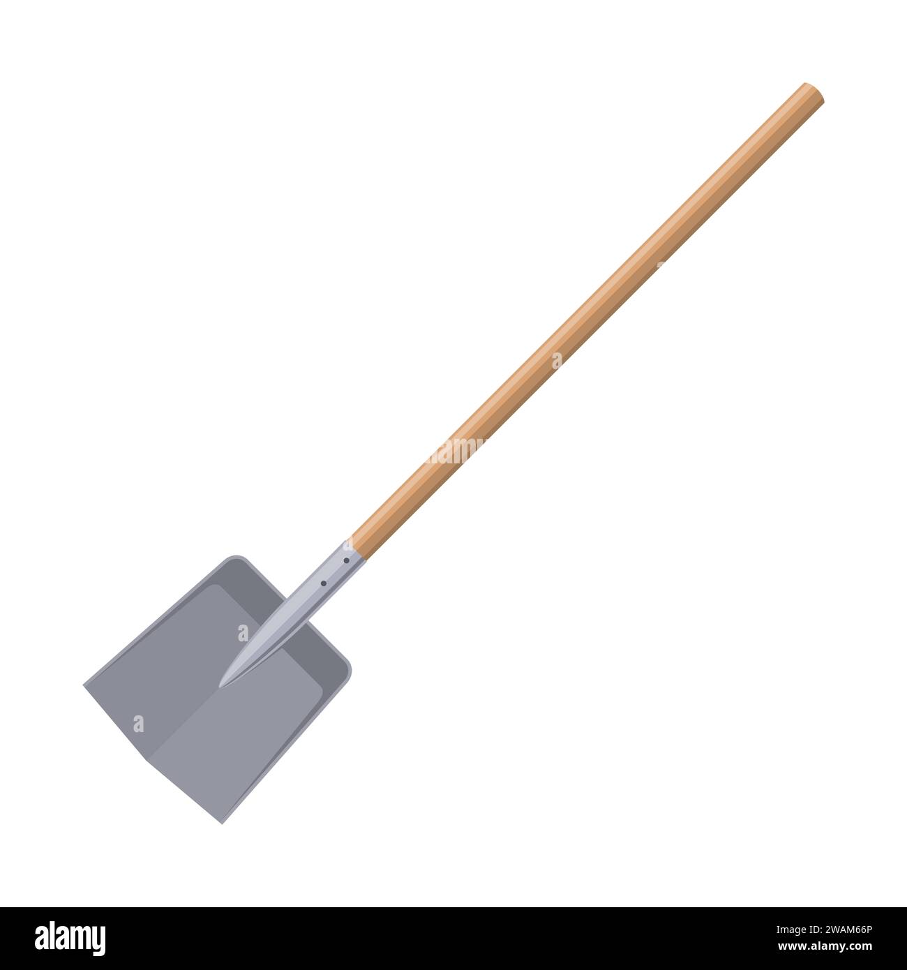 Shovel or spade isolated on white background. Work tool for outdoor