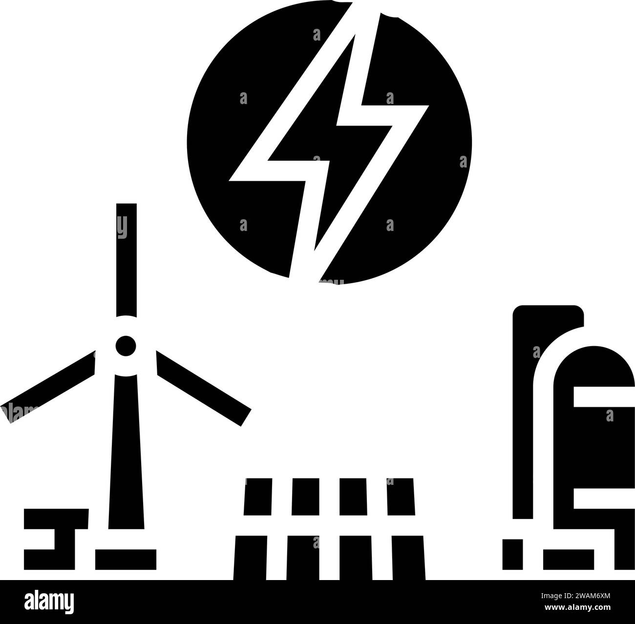 Clean Energy Production Carbon Glyph Icon Vector Illustration Stock clean-energy-production-carbon-glyph-icon-vector-illustration-stock