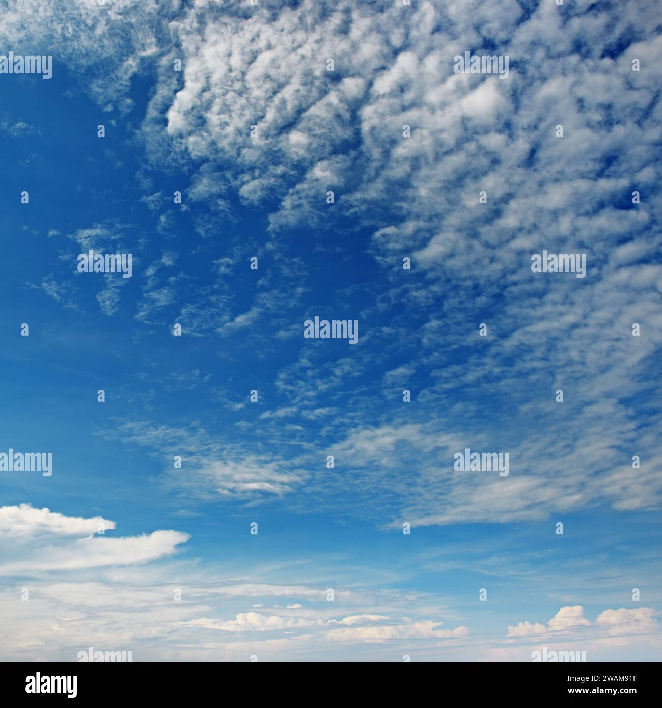 Blue sky with high white clouds hi-res stock photography and images - Alamy