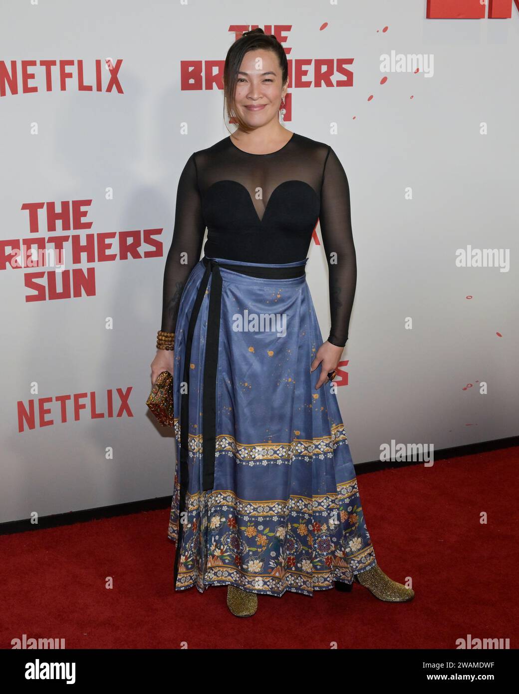 January 4, 2024, Hollywood, California, United States: Vera Chow attends the Los Angeles Premiere of ''The Brothers Sun' (Credit Image: © Billy Bennight/ZUMA Press Wire) EDITORIAL USAGE ONLY! Not for Commercial USAGE! Stock Photo