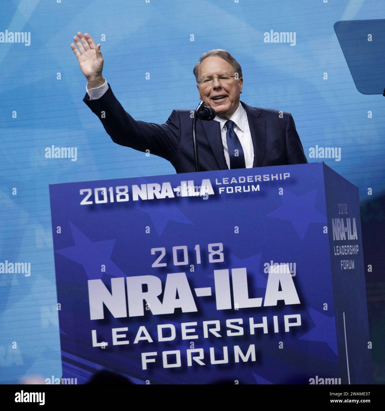 Dallas, Texas, USA. 5th Jan, 2024. NRA CEO WAYNE LAPIERRE speaks during