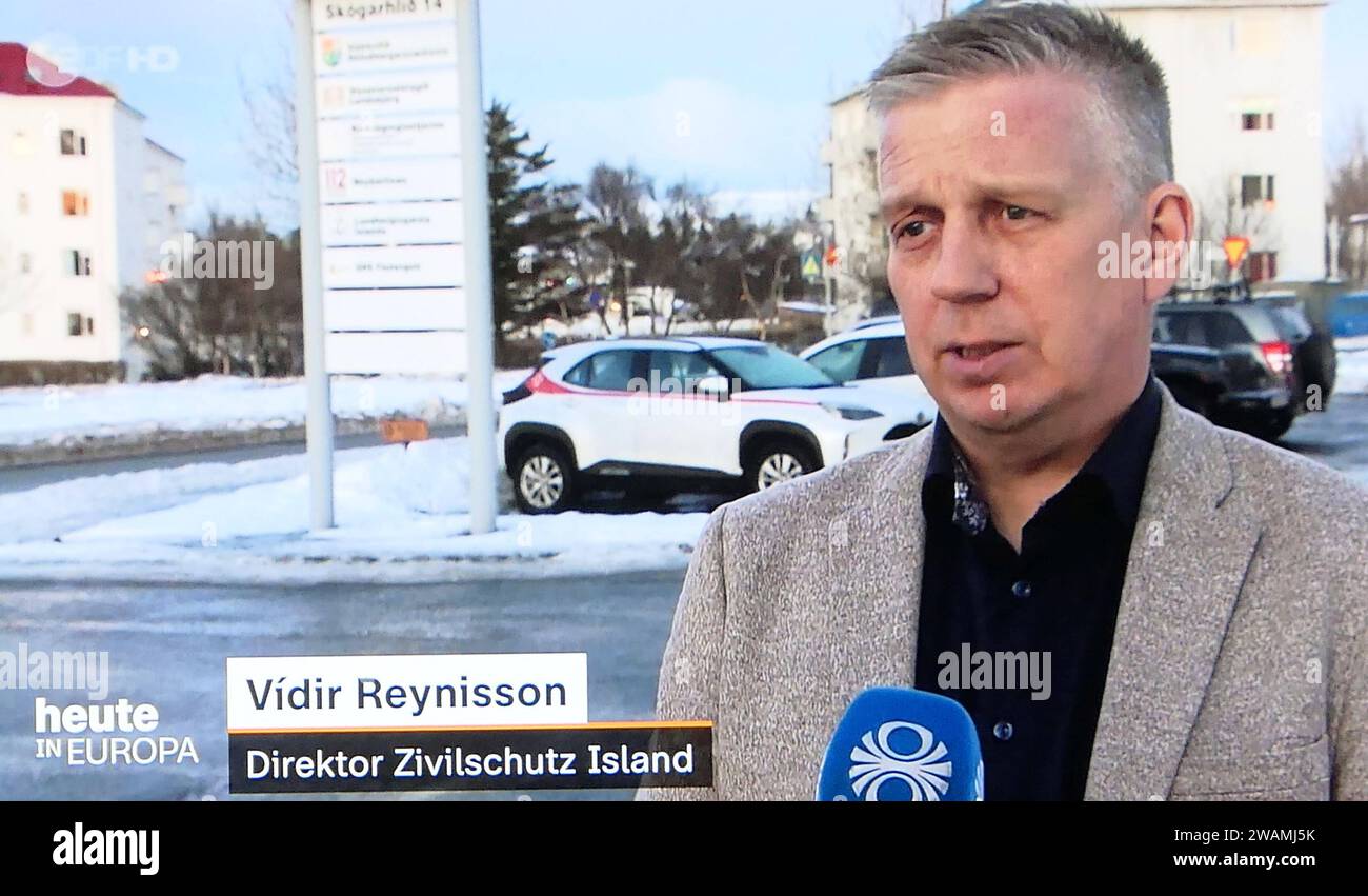Vidir Reynison Direktor Zivischutz Island im ZDF am 05.01.2024