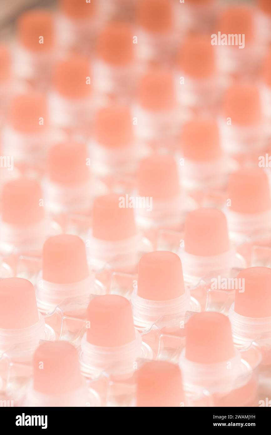 Pink & Blue Glass Bottle with Stopper