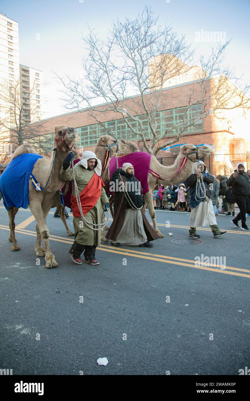 New York, New York, USA. 5th Jan, 2024. Performers at Three Kings Day