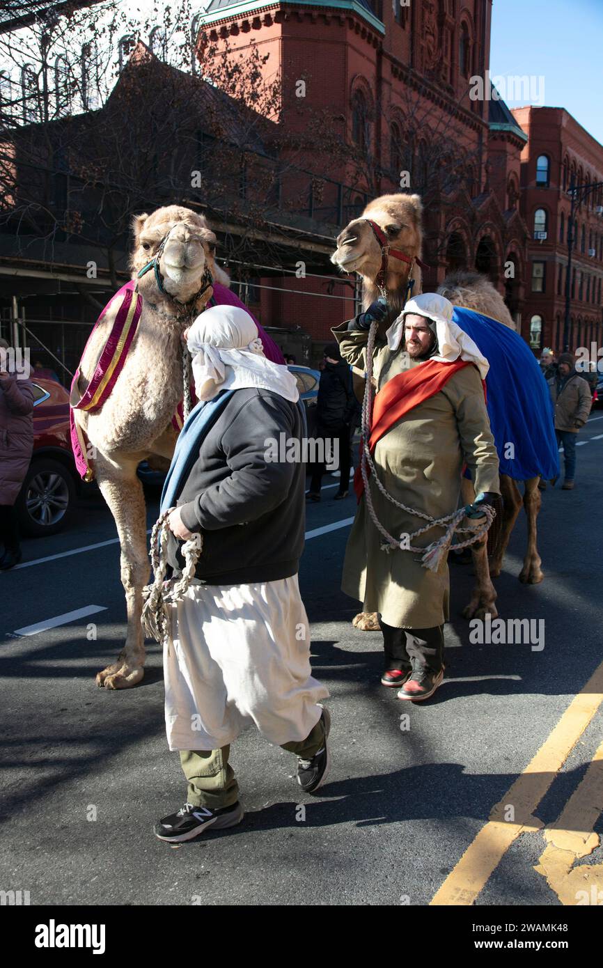 New York, New York, USA. 5th Jan, 2024. Performers at Three Kings Day
