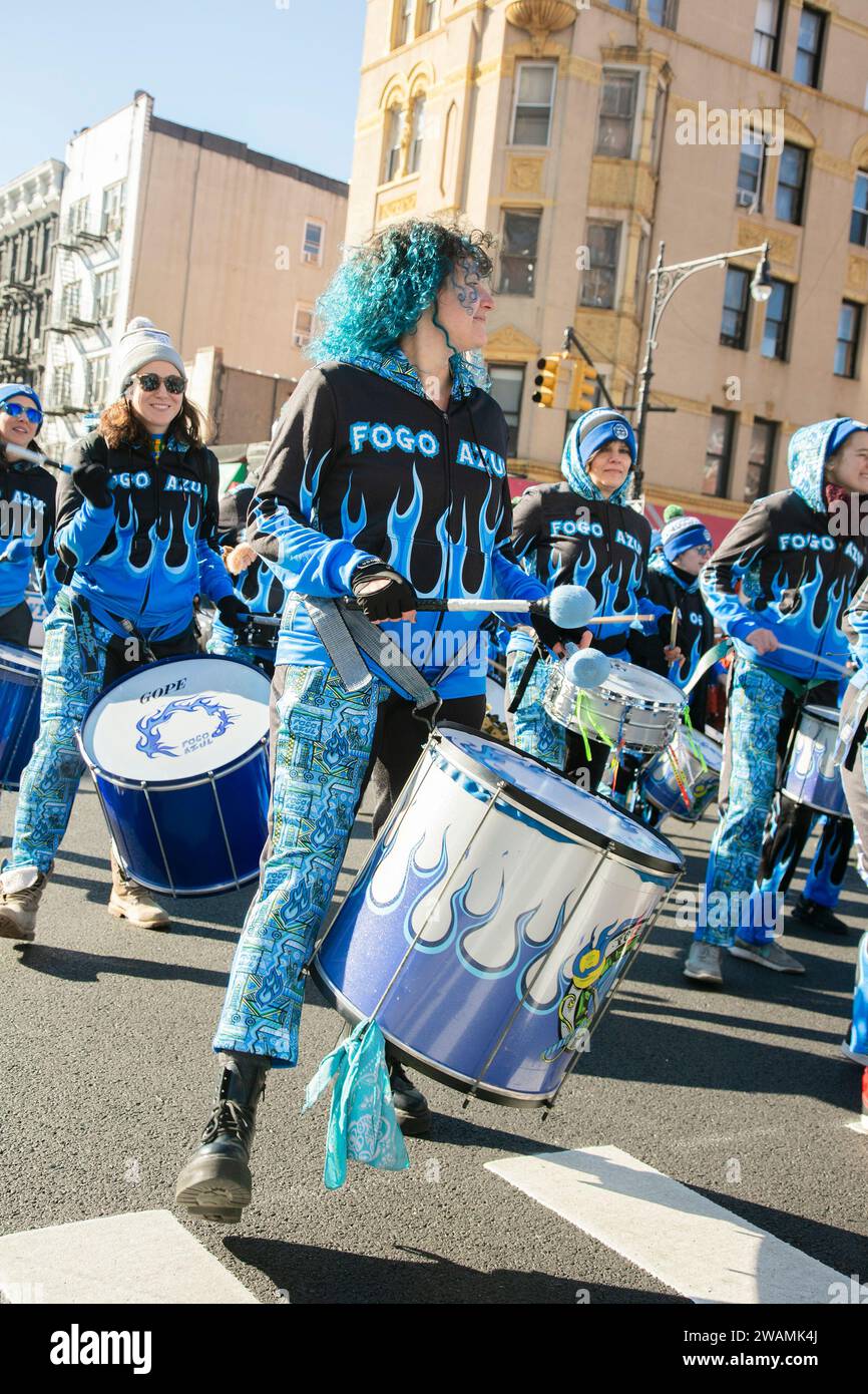 New York, New York, USA. 5th Jan, 2024. Performers at Three Kings Day
