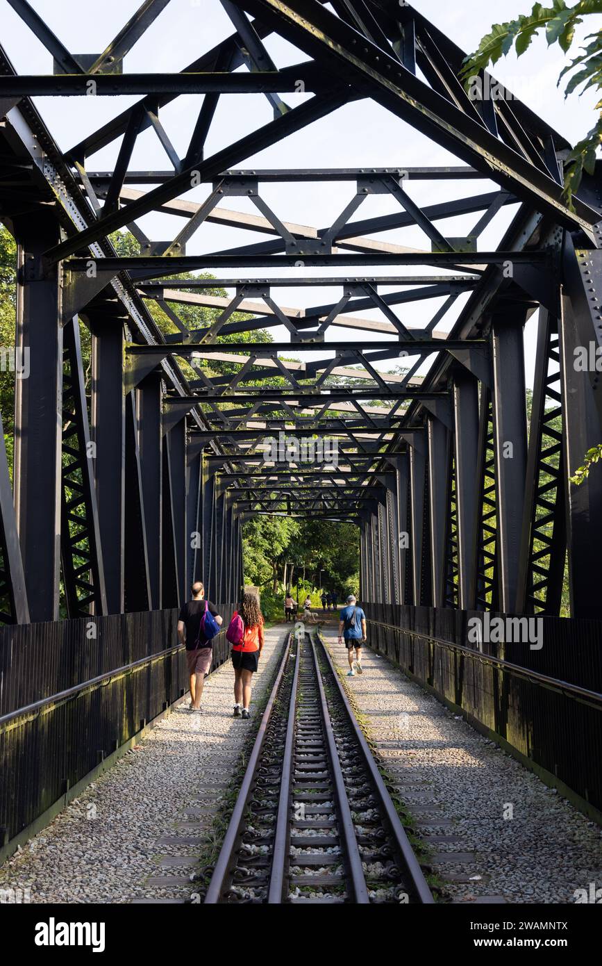 Upper Bukit Timah Truss Bridge along railway corridor, Singapore a ...