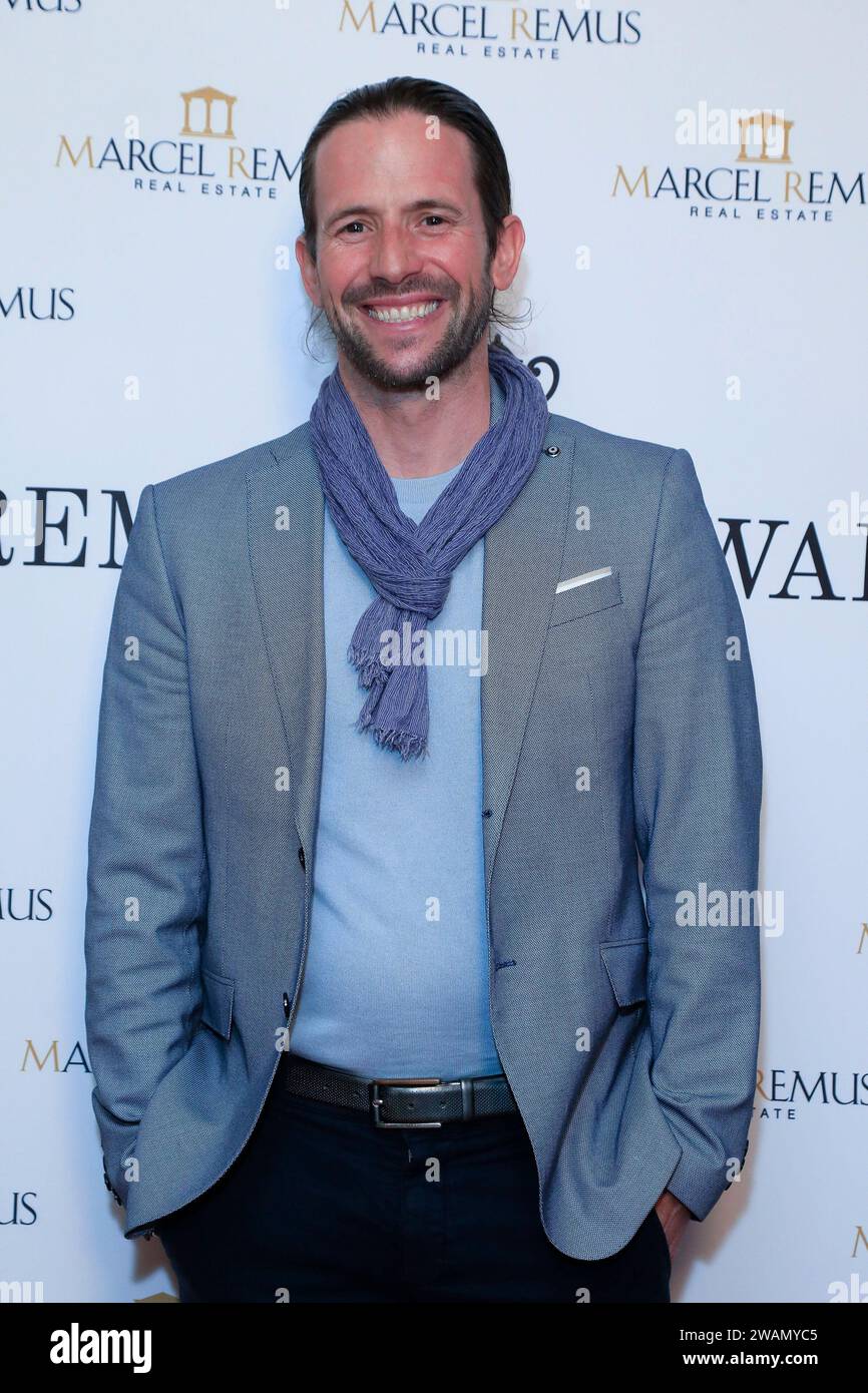 March 8, 2023, Beverly Hills, California, USA: CHRISTIAN OLIVER at the Remus Pre Award Tea Time at The Beverly Hills Hotel. (Credit Image: © Nina Prommer/ZUMA Press Wire) EDITORIAL USAGE ONLY! Not for Commercial USAGE! Stock Photo