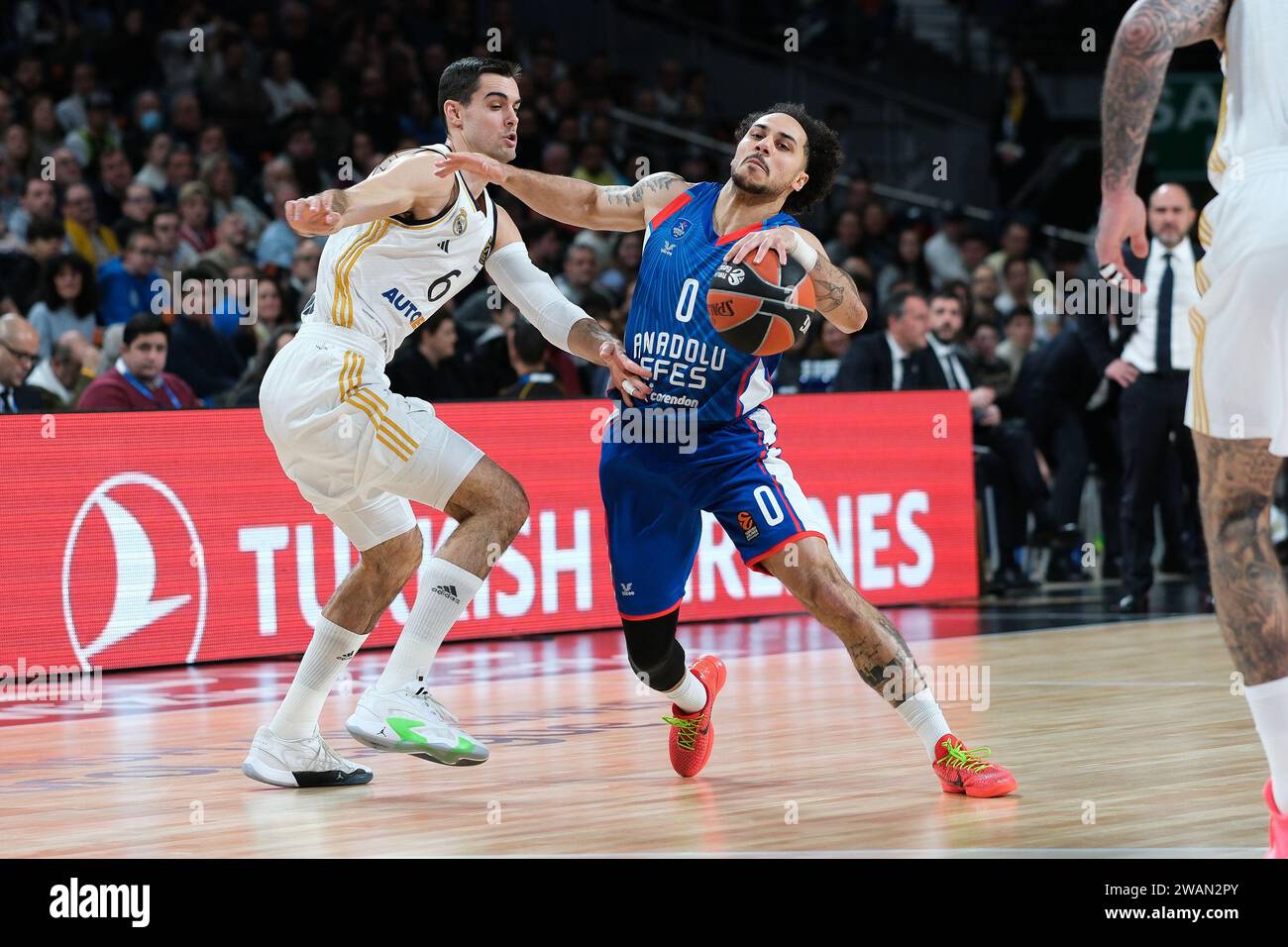 Larkin Shane  of Anadolu Efes Istanbul during the Turkish Airlines EuroLeague match between Real Madrid and Anadolu Efes WiCenter on January 05, 2024 Stock Photo