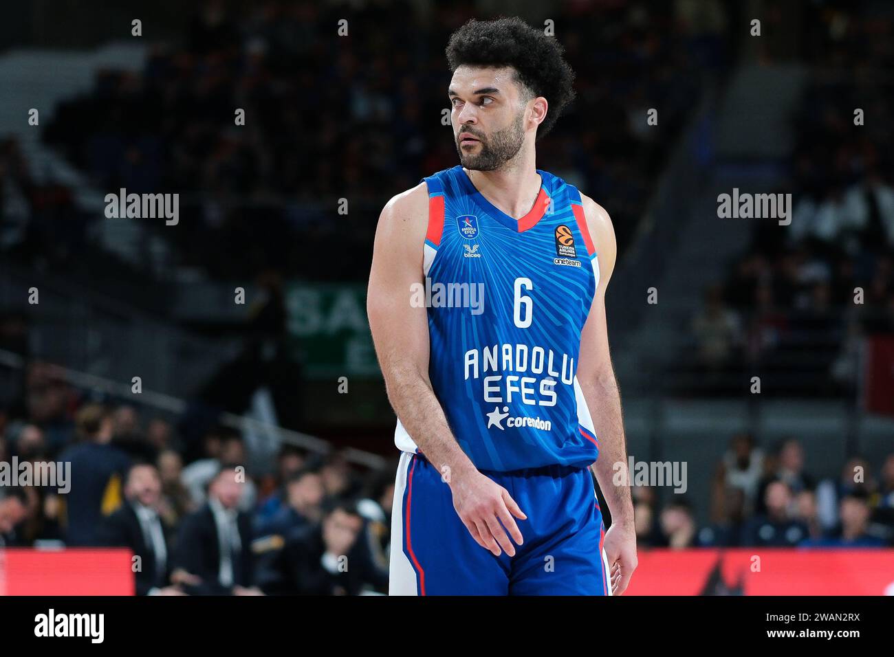Bryant Elijah  of Anadolu Efes Istanbul during the Turkish Airlines EuroLeague match between Real Madrid and Anadolu Efes WiCenter on January 05, 2024 Stock Photo