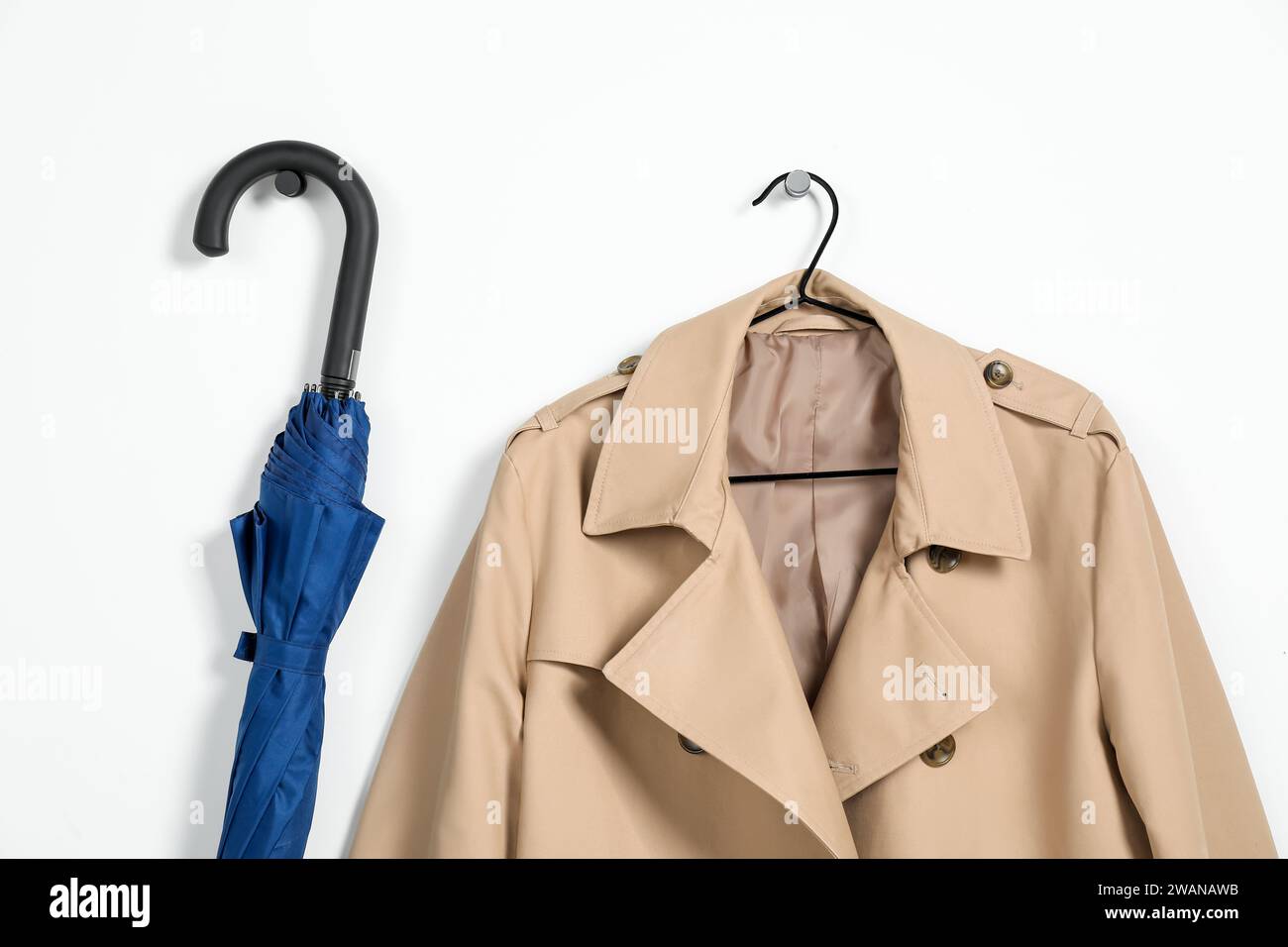 Blue trench coat hi-res stock photography and images - Alamy