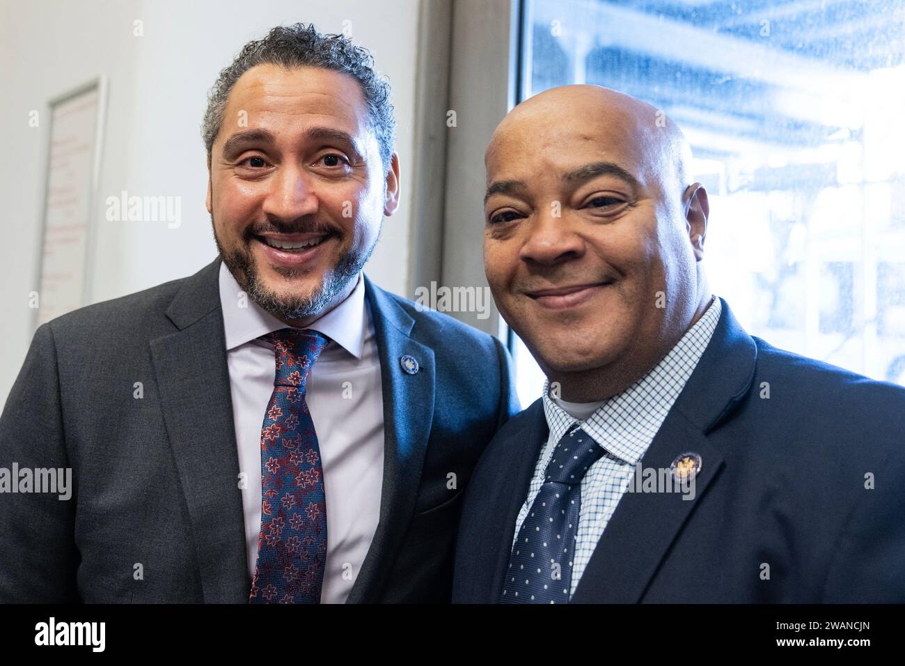 New York, USA. 05th Jan, 2024. Secretary of State Robert Rodriguez and