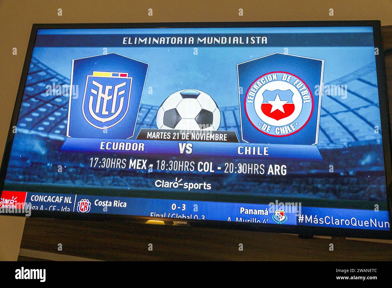 Soccer football futbol ecuador vs chile hires stock photography and