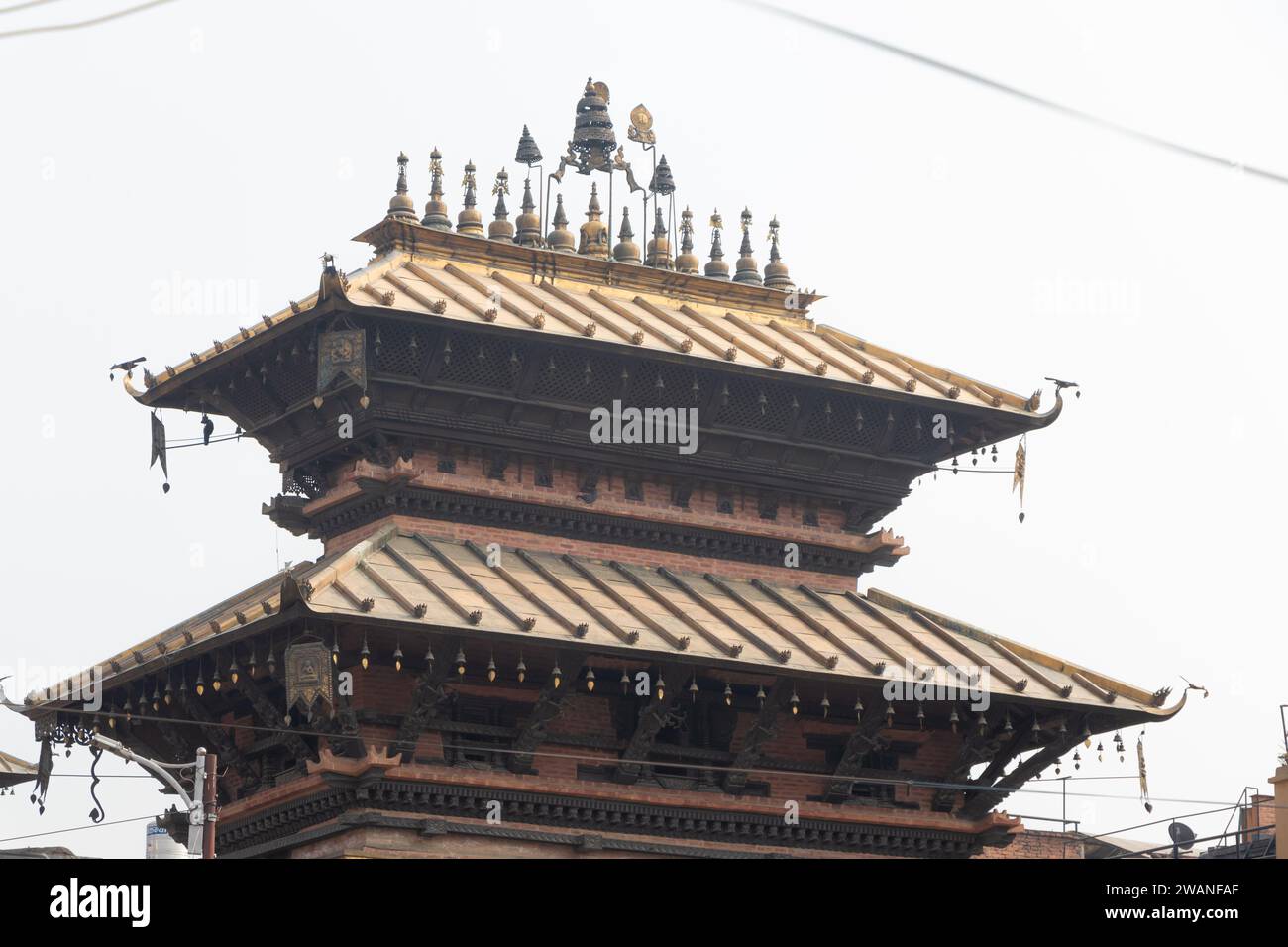 Golden temple, also known as Hiranya Varna Mahavihar is located in Patan, Nepal and is one of the attraction of Patan after Patan Durbar Square Stock Photo