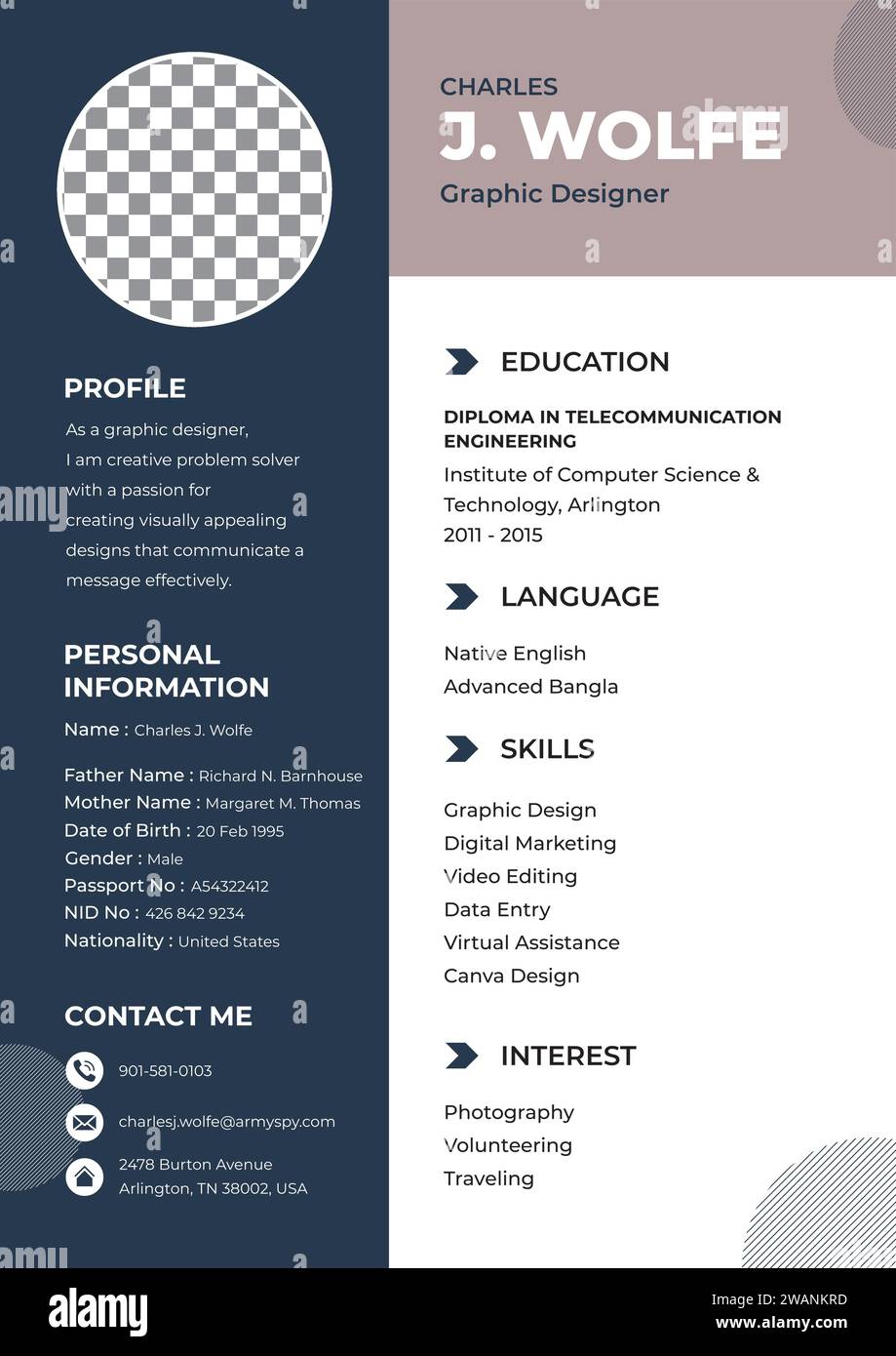 Professional Resume CV template - Professional Resume Cv Template Resume Cover Letter Template Cv With Photo Curriculum Vitae Template 2WANKRD