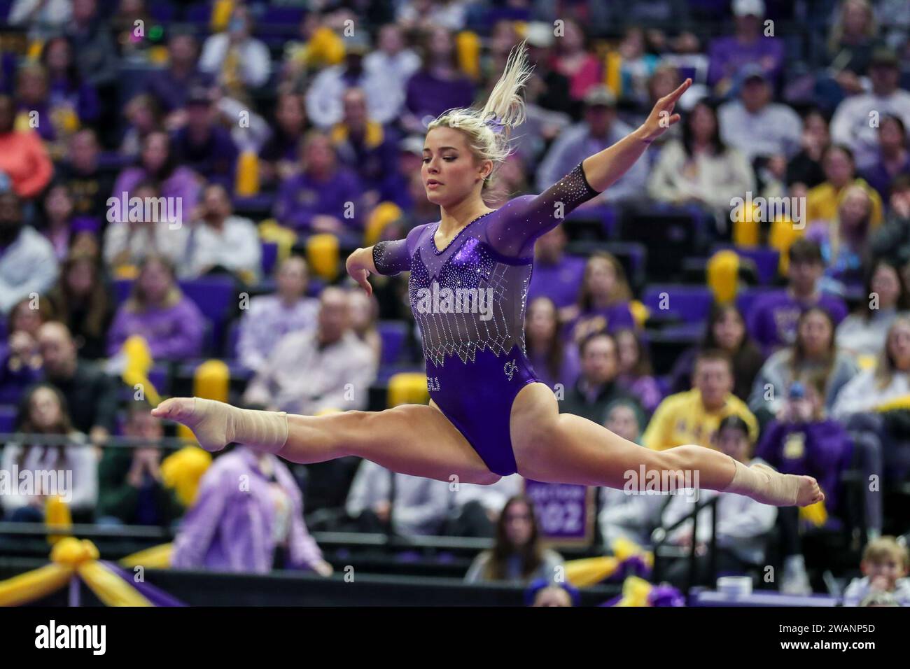 January 05, 2024: LSU's Olivia ''Livvy'' Dunne competes on the floor ...