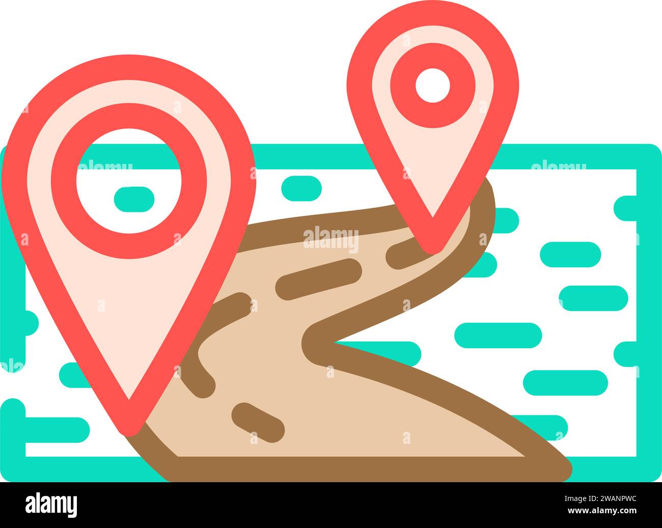 map pointer location color icon vector illustration Stock Vector Image ...