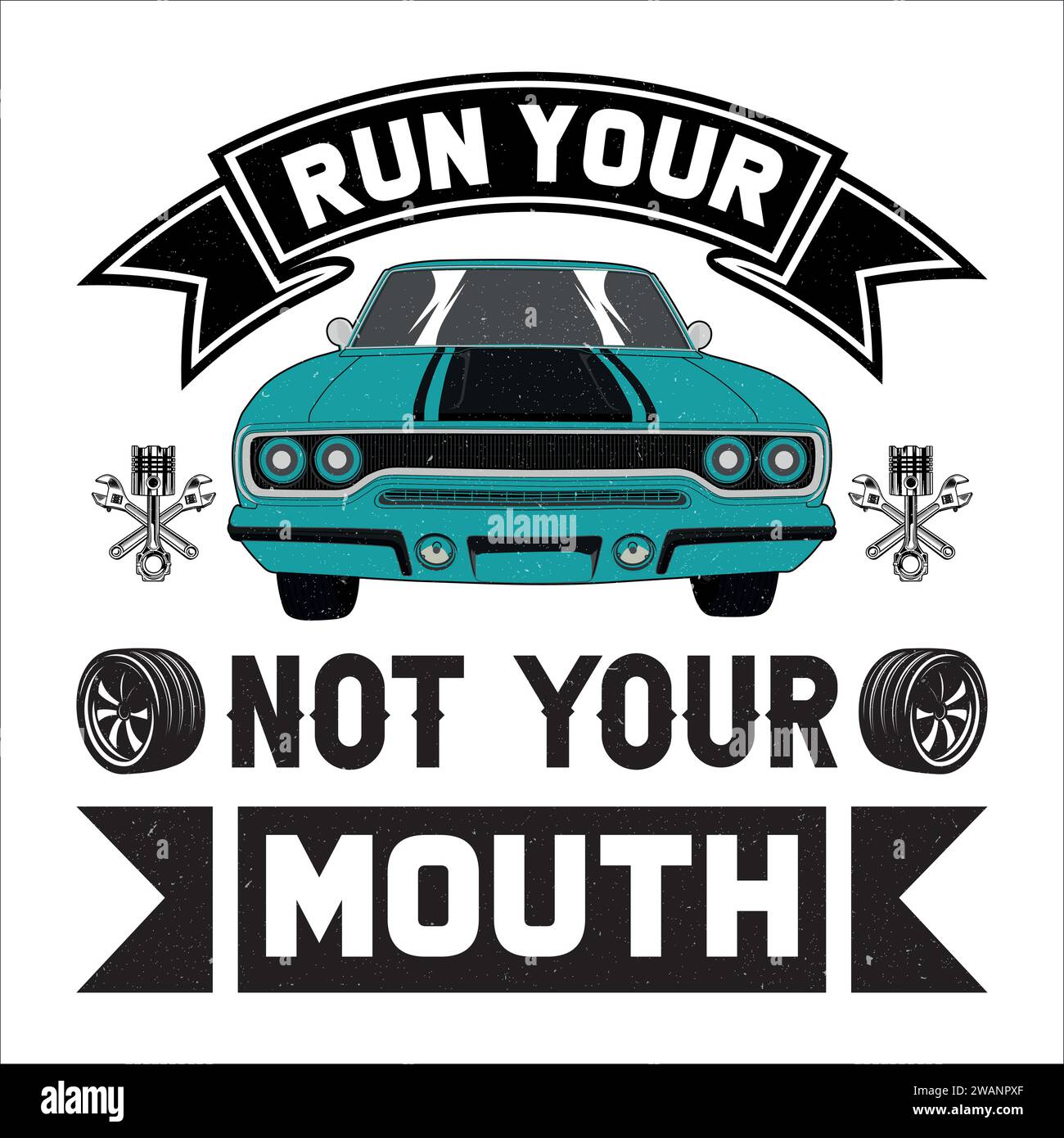 Car T-Shirt Design Stock Vector