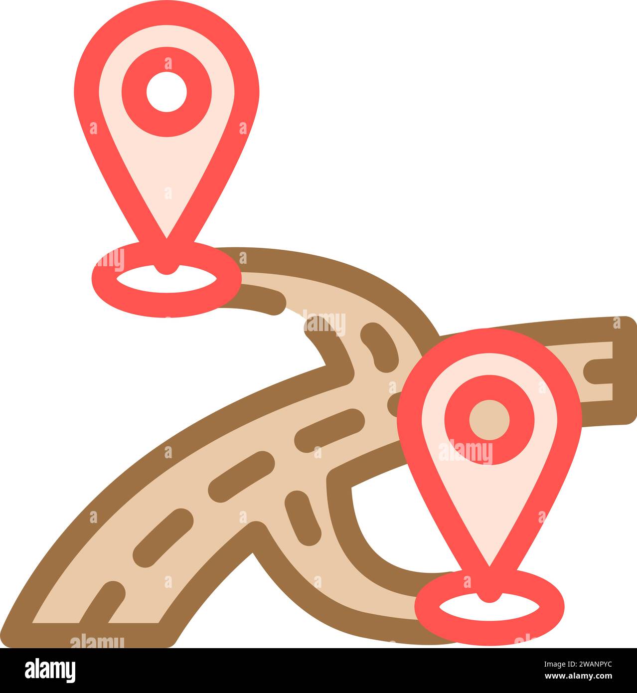 map pointer place color icon vector illustration Stock Vector Image ...