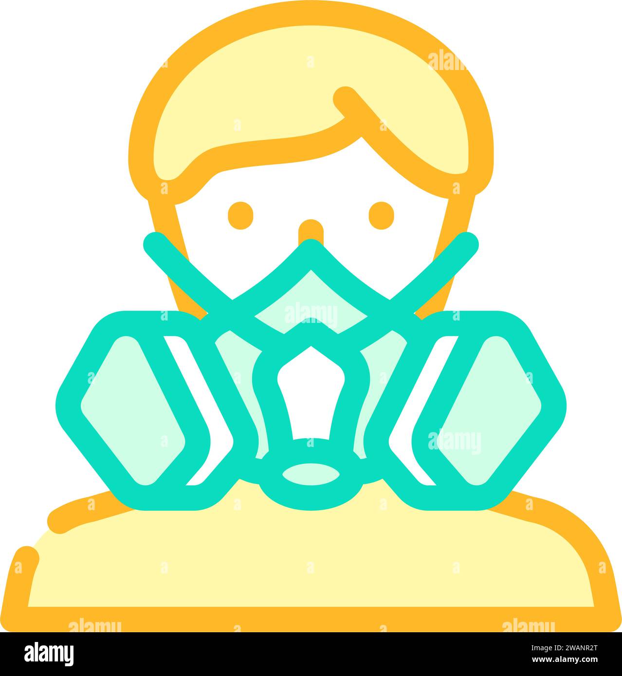 mining mask face color icon vector illustration Stock Vector Image ...
