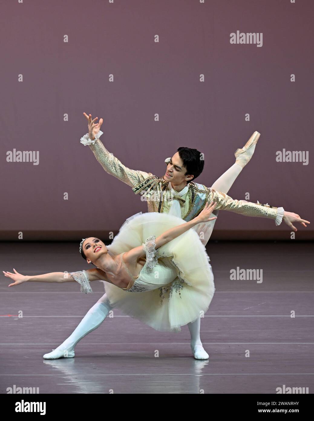 Beijing, China. 5th Jan, 2024. Russian artists perform at the Beijing Tianqiao Theater in Beijing, capital of China, Jan. 5, 2024. The sixth China International Ballet Season concluded on Friday, which gave 10 major shows and 23 performances by artists from the National Ballet of China, the Eifman Ballet of St. Petersburg of Russia, the Stuttgart Ballet of Germany. Credit: Jin Liangkuai/Xinhua/Alamy Live News Stock Photo