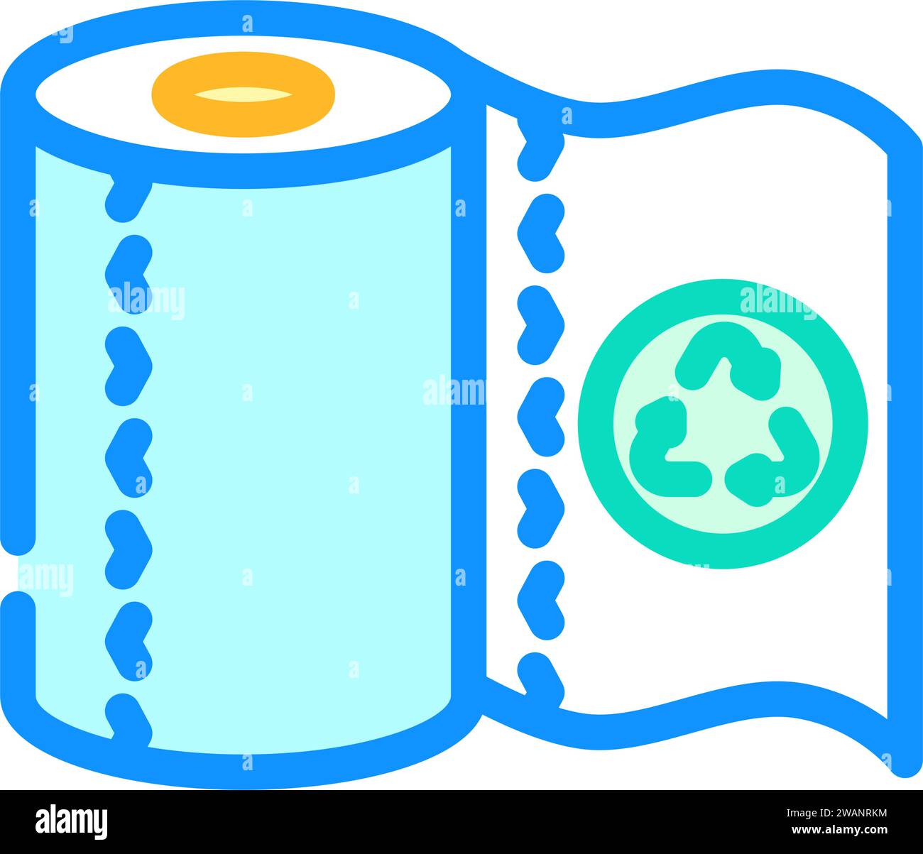 recycling paper towel color icon vector illustration Stock Vector Image