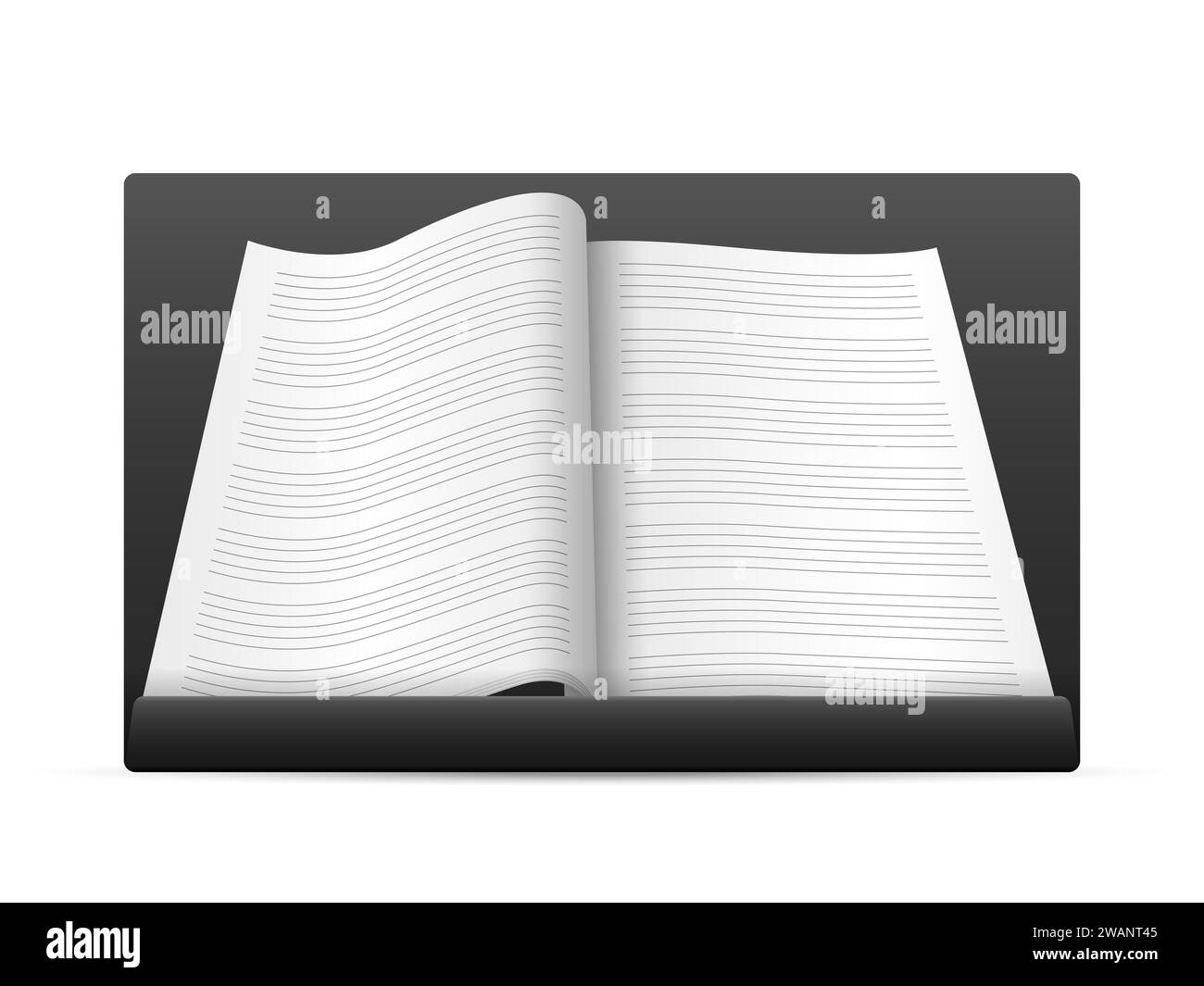 Music staff on a sheet stand on a white background. Vector illustration ...