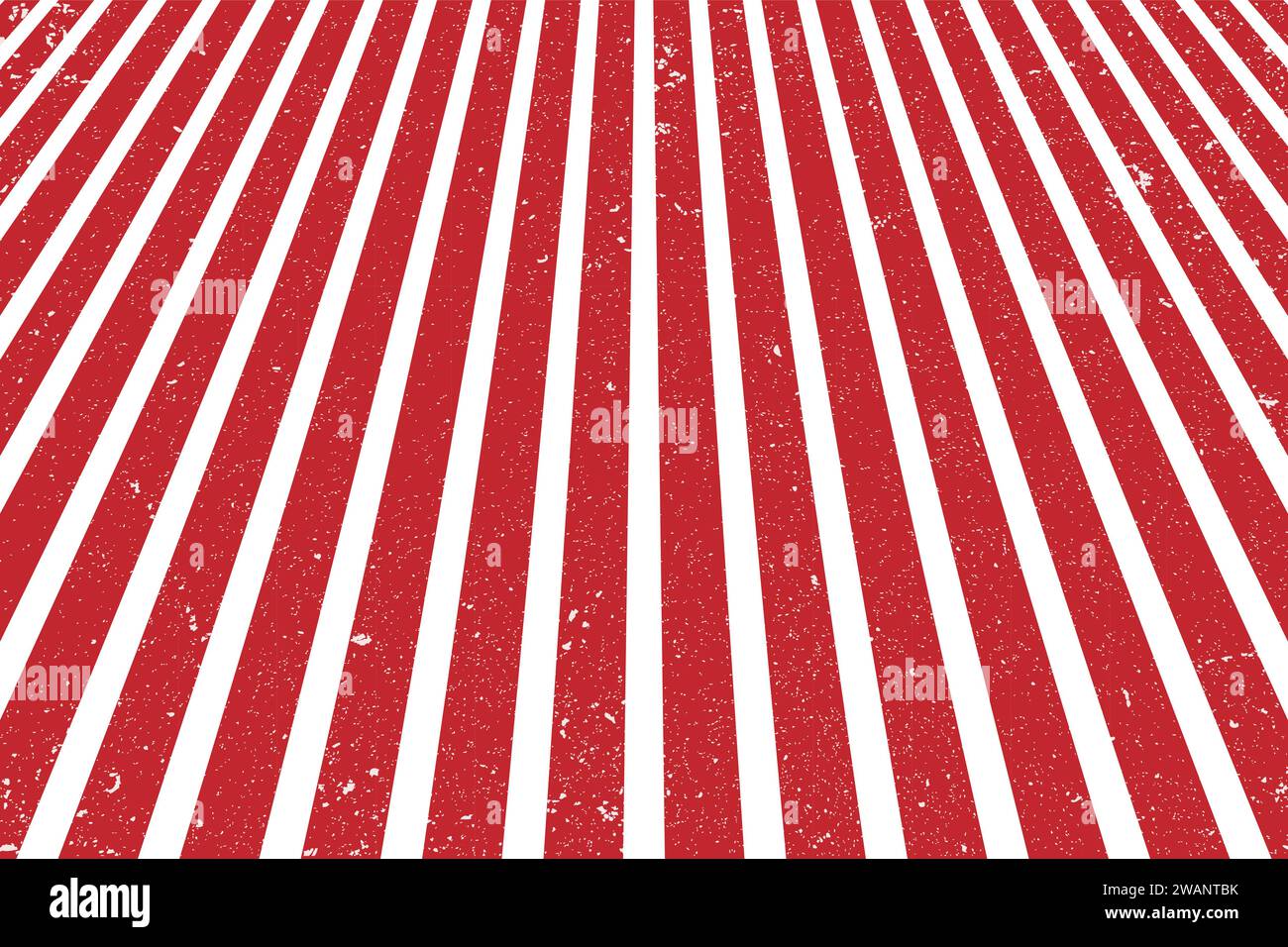 Vector grunge texture warning frame white and red diagonal stripes. Stock Vector
