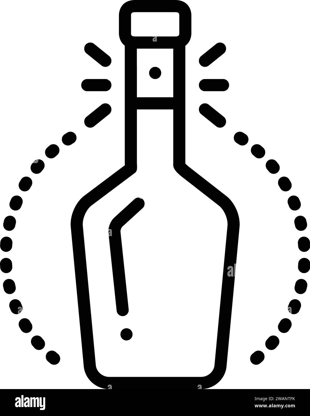 Icon for bottleneck,spout Stock Vector