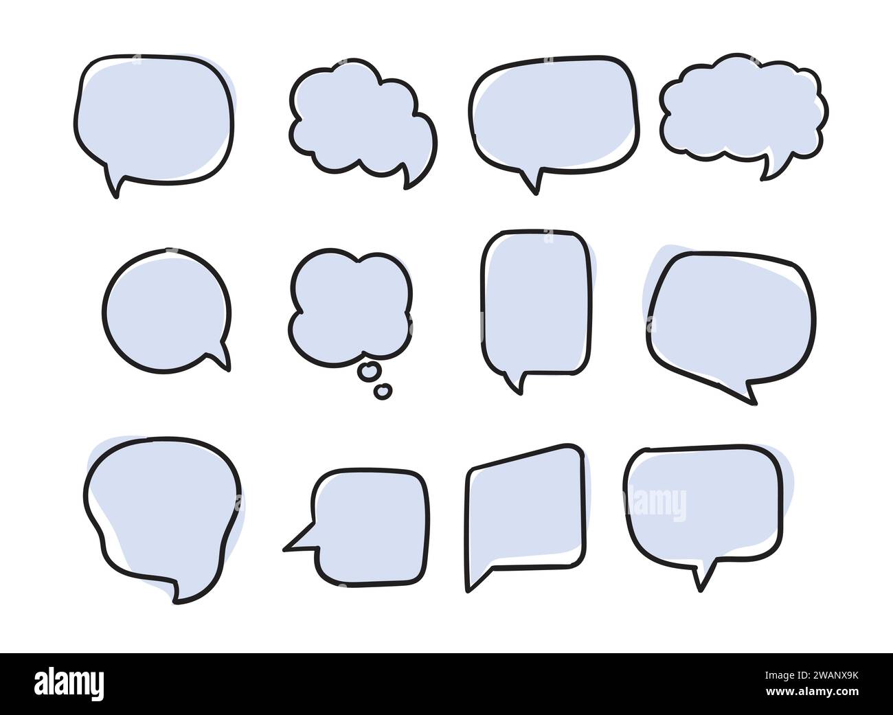 speech bubble color vector illustration on white background Stock Vector