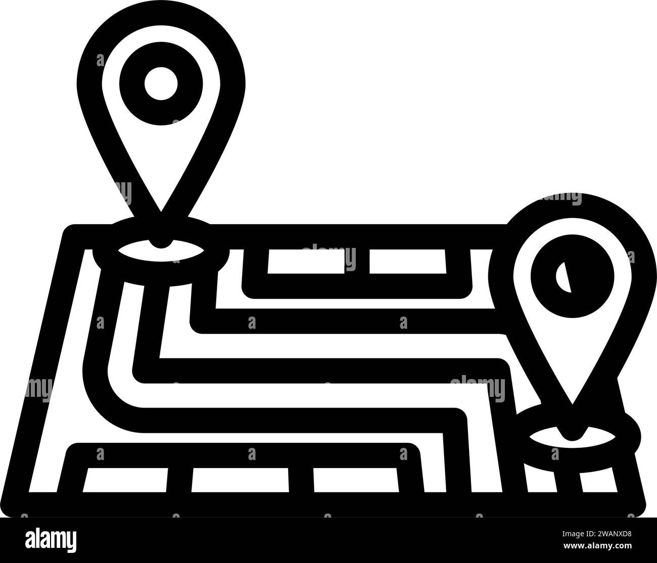 map pointer delivery line icon vector illustration Stock Vector Image ...