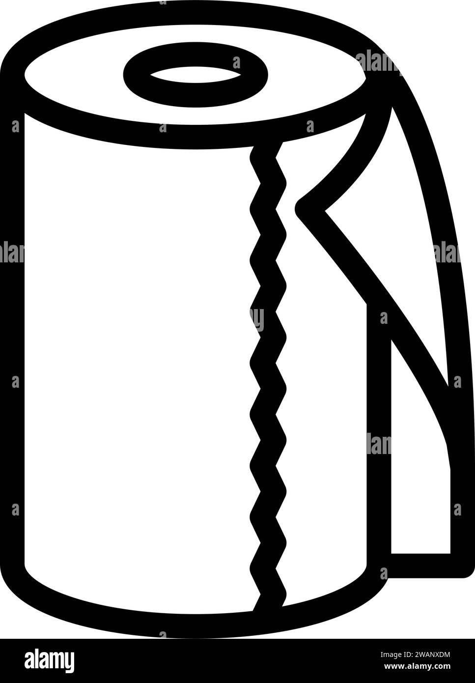 kitchen roll paper towel line icon vector illustration Stock Vector