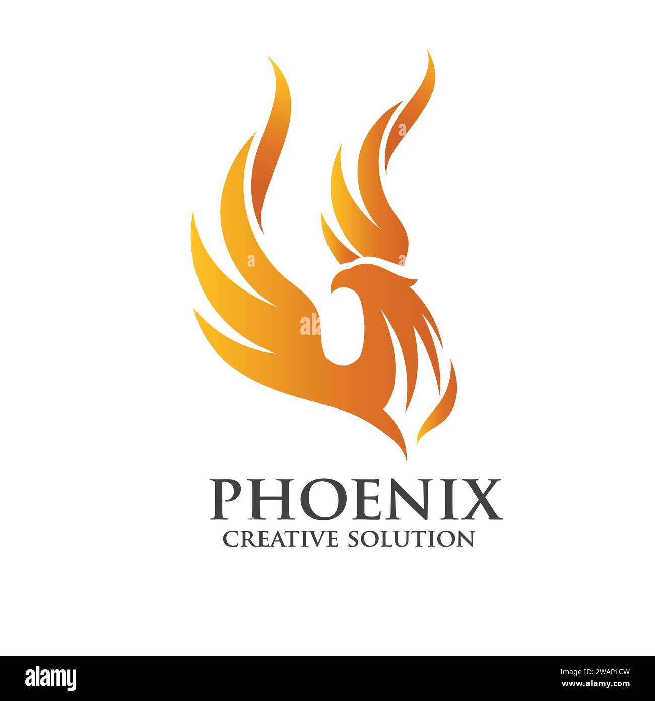 creative simple Phoenix head logo vector template Stock Vector Image ...
