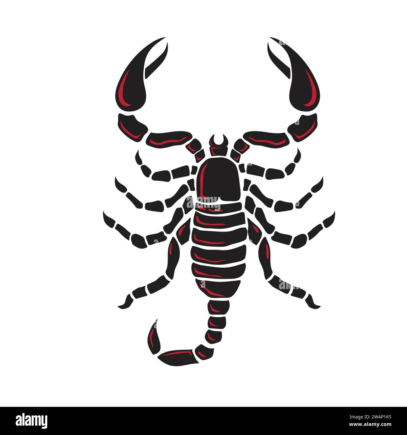 scorpion vector silhouette isolated on white background Stock Vector